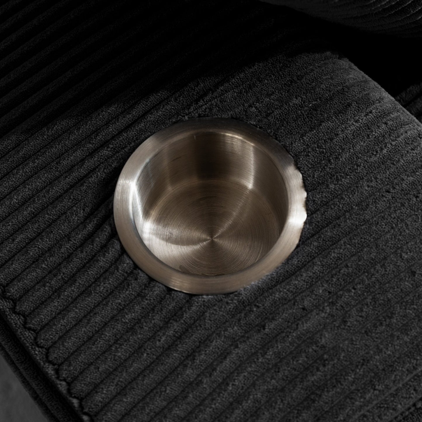 Canapé en mousse à mémoire de forme recouvert de velours côtelé avec pouf, canapé-lit en forme de beanbag - 48.4Lx67.7Wx24.4H