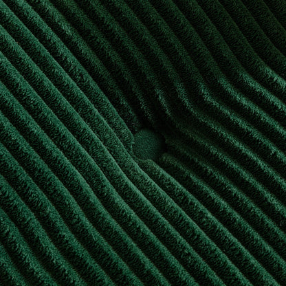 Canapé en mousse à mémoire de forme recouvert de velours côtelé avec pouf, canapé-lit en forme de beanbag - 48.4Lx67.7Wx24.4H
