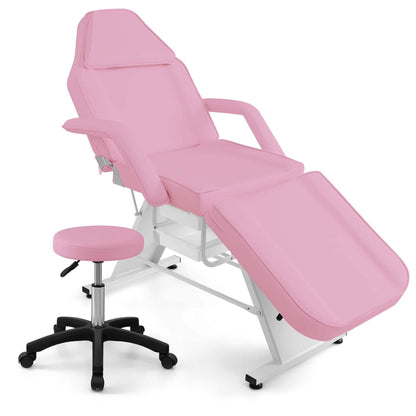 Table de massage Costway 72 avec tabouret hydraulique, dossier réglable et