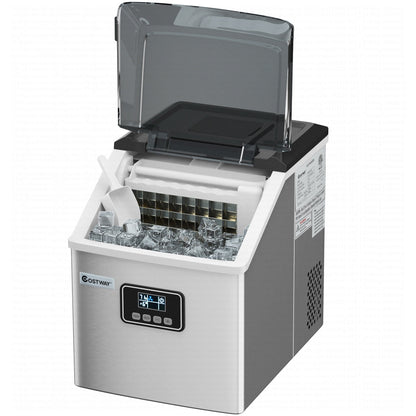 Machine à glaçons Costway en acier inoxydable, pour comptoir, 48 lbs/24h