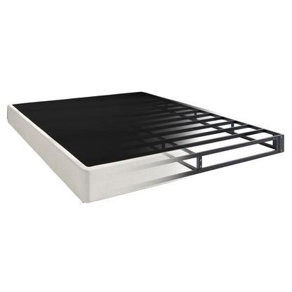 Sommier à ressorts métallique CraftPorch de 5 pouces avec revêtement en lin gris chaud