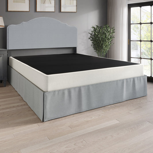 Sommier à ressorts métallique CraftPorch de 5 pouces avec revêtement en lin gris chaud