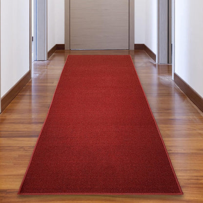 Custom Size Solid Design Beige,Brown,Red Color Non-Slip Rubber Backing- 26 Inch Wide x Your Choice of Length Runner Rug