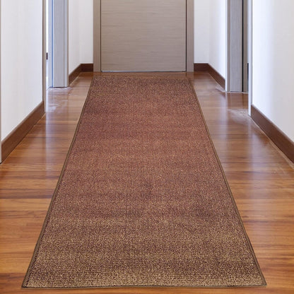 Custom Size Solid Design Beige,Brown,Red Color Non-Slip Rubber Backing- 26 Inch Wide x Your Choice of Length Runner Rug