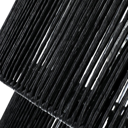 Suspension en rotin noir à 4 lumières, modèle Cynthia - 56 cm de largeur