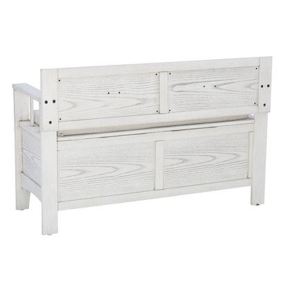 Banc d'entrée avec rangement et couvercle relevable en bois Dahlia