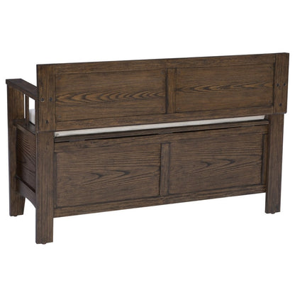 Banc d'entrée avec rangement et couvercle relevable en bois Dahlia