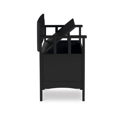 Banc d'entrée avec rangement et couvercle relevable en bois Dahlia