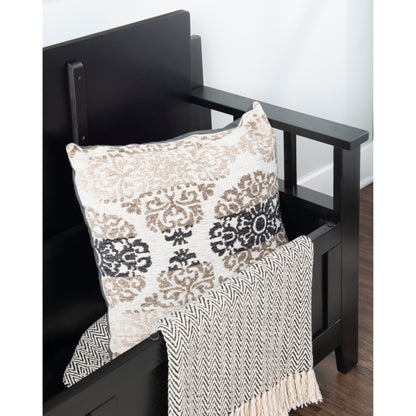Banc d'entrée avec rangement et couvercle relevable en bois Dahlia