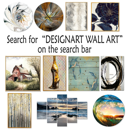Designart Under Water Blue And White Corals Collage Coastal Framed Canvas Wall Art