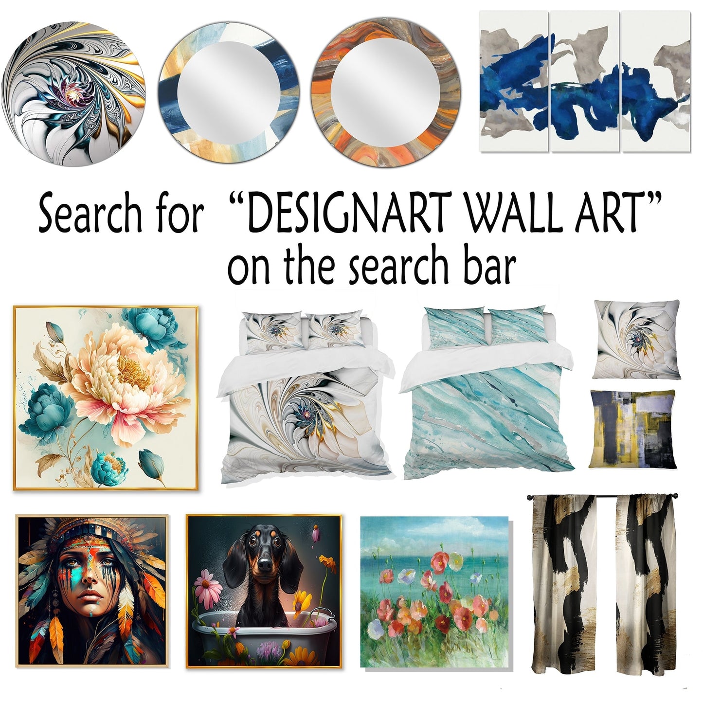 Designart Under Water Blue And White Corals Collage Coastal Framed Canvas Wall Art