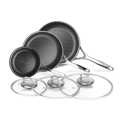 Ensemble de casseroles et poêles antiadhésives hybrides DiamondClad 6 pièces
