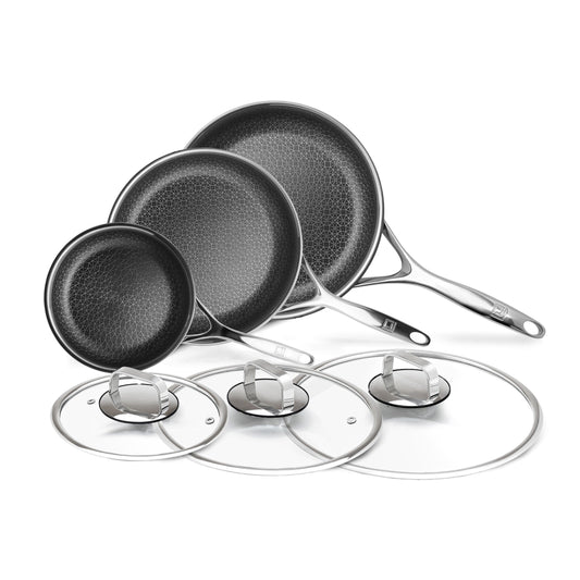 Ensemble de casseroles et poêles antiadhésives hybrides DiamondClad 6 pièces