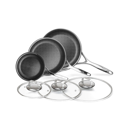 Ensemble de casseroles et poêles antiadhésives hybrides DiamondClad 6 pièces
