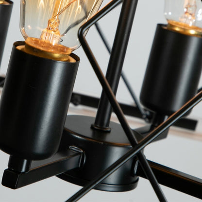 Luminaires à suspension à 4 lumières, style ferme, avec gradation, pour salle à manger, sans ampoules