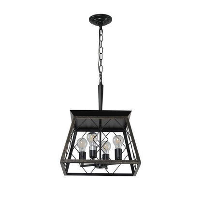 Luminaires à suspension à 4 lumières, style ferme, avec gradation, pour salle à manger, sans ampoules