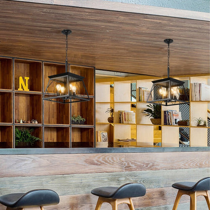 Luminaires à suspension à 4 lumières, style ferme, avec gradation, pour salle à manger, sans ampoules