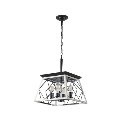 Luminaires à suspension à 4 lumières, style ferme, avec gradation, pour salle à manger, sans ampoules