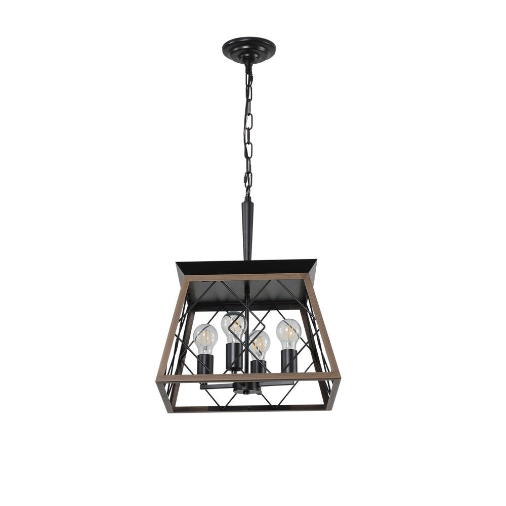 Luminaires à suspension à 4 lumières, style ferme, avec gradation, pour salle à manger, sans ampoules