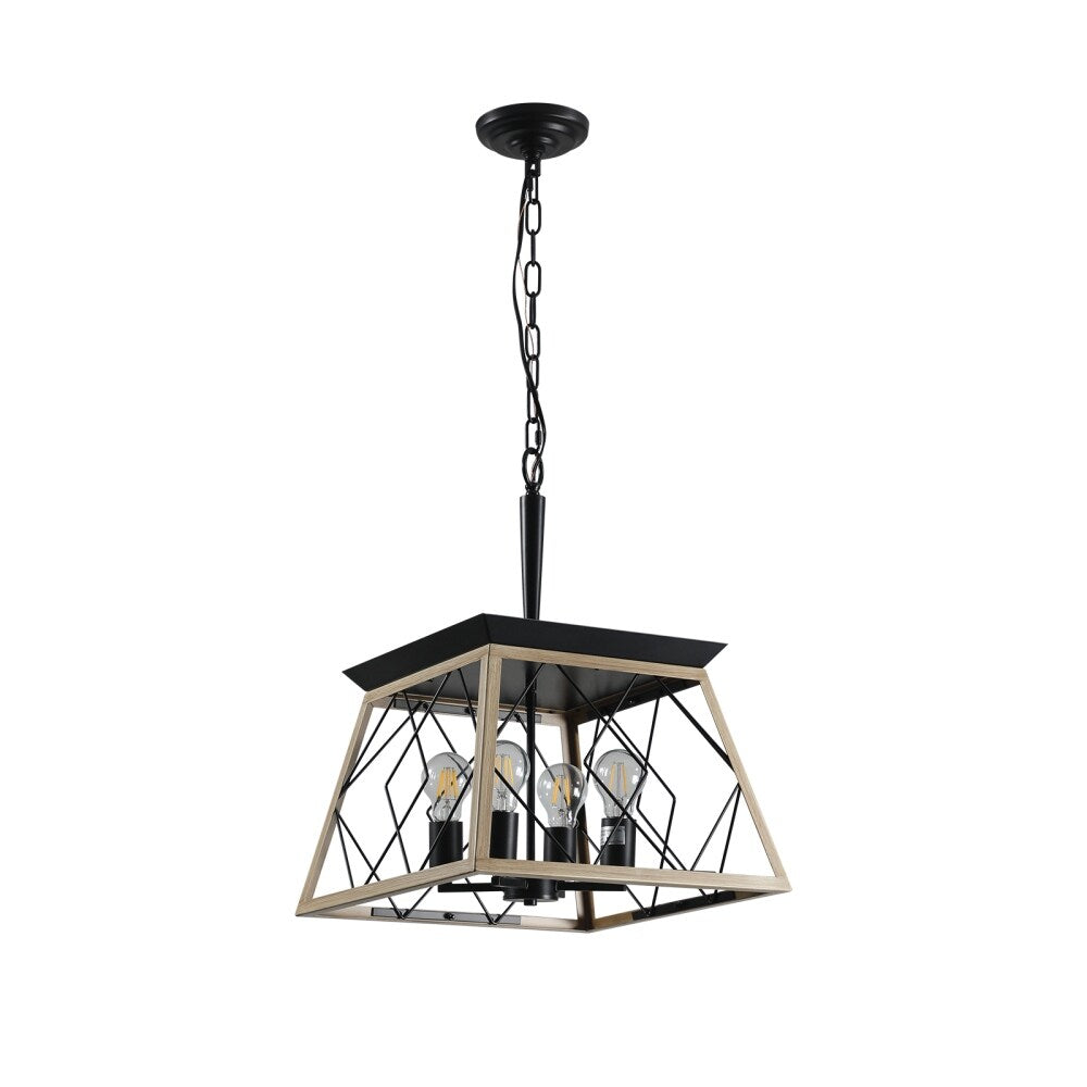 Luminaires à suspension à 4 lumières, style ferme, avec gradation, pour salle à manger, sans ampoules