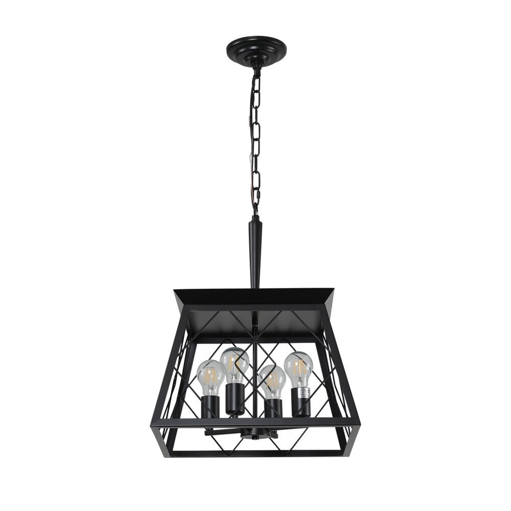 Luminaires à suspension à 4 lumières, style ferme, avec gradation, pour salle à manger, sans ampoules