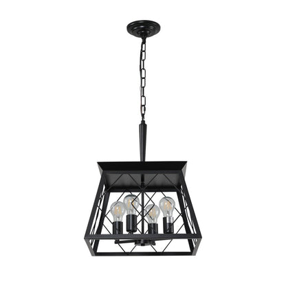 Luminaires à suspension à 4 lumières, style ferme, avec gradation, pour salle à manger, sans ampoules