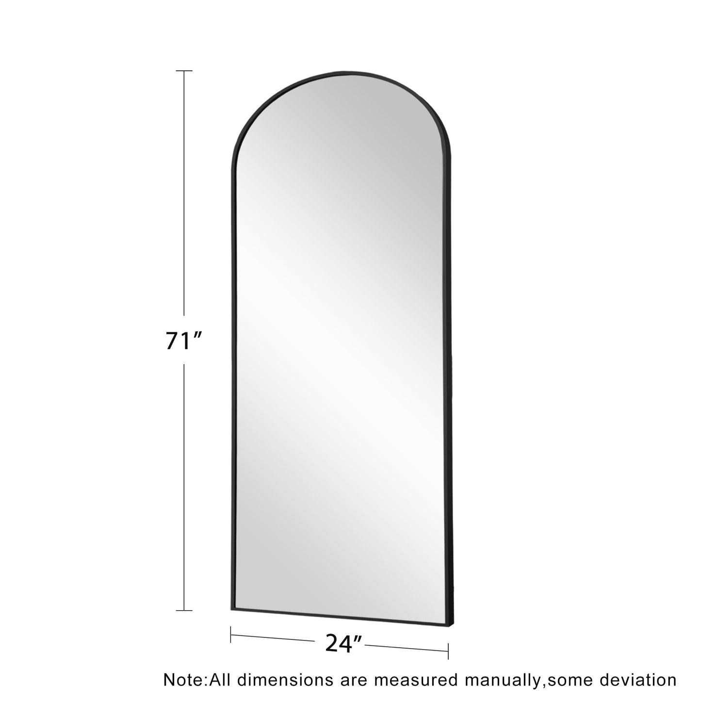Dovelina Miroir mural à poser, miroir de sol à arche, miroir grand format