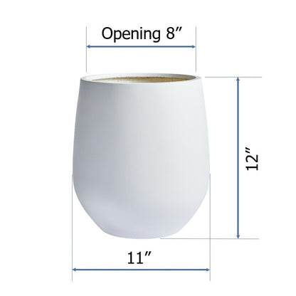 DreamPatio La Mirada 1-piece Fiberstone Tapered Planter for Indoor/Outdoor