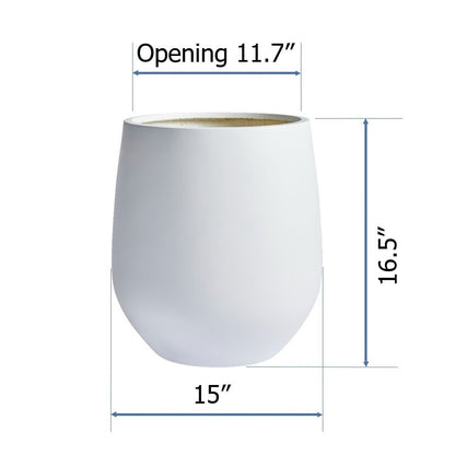 DreamPatio La Mirada 1-piece Fiberstone Tapered Planter for Indoor/Outdoor