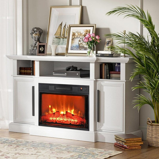 Insert de cheminée électrique avec réglage de la chaleur, de la luminosité, minuterie et protection contre la surchauffe, 1400W, homologué CSA.