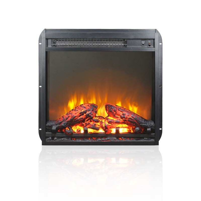 Insert de cheminée électrique avec réglage de la chaleur, de la luminosité, minuterie et protection contre la surchauffe, 1400W, homologué CSA.