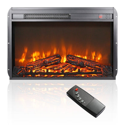 Insert de cheminée électrique avec réglage de la chaleur, de la luminosité, minuterie et protection contre la surchauffe, 1400W, homologué CSA.