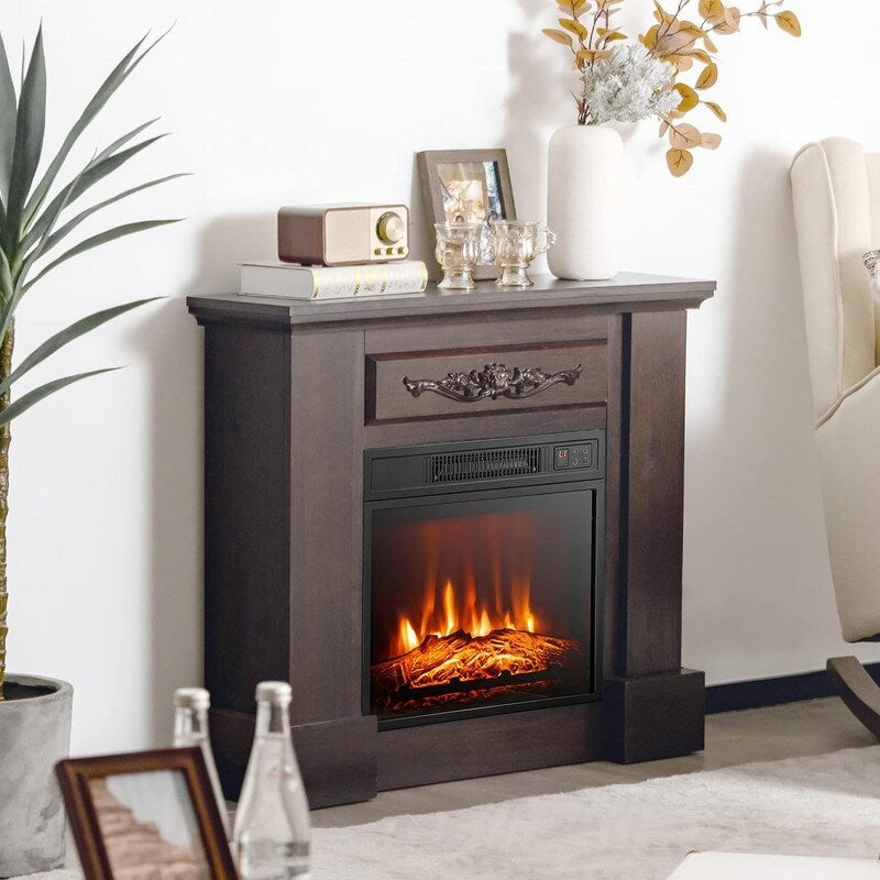 Insert de cheminée électrique avec réglage de la chaleur, de la luminosité, minuterie et protection contre la surchauffe, 1400W, homologué CSA.