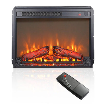 Insert de cheminée électrique avec réglage de la chaleur, de la luminosité, minuterie et protection contre la surchauffe, 1400W, homologué CSA.