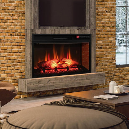 Insert de cheminée électrique avec réglage de la chaleur, de la luminosité, minuterie et protection contre la surchauffe, 1400W, homologué CSA.
