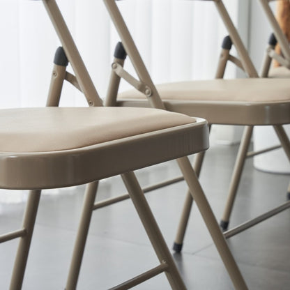 Elegant Foldable Iron & PVC Chairs for Convention & Exhibition White