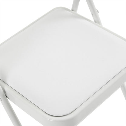 Elegant Foldable Iron & PVC Chairs for Convention & Exhibition White