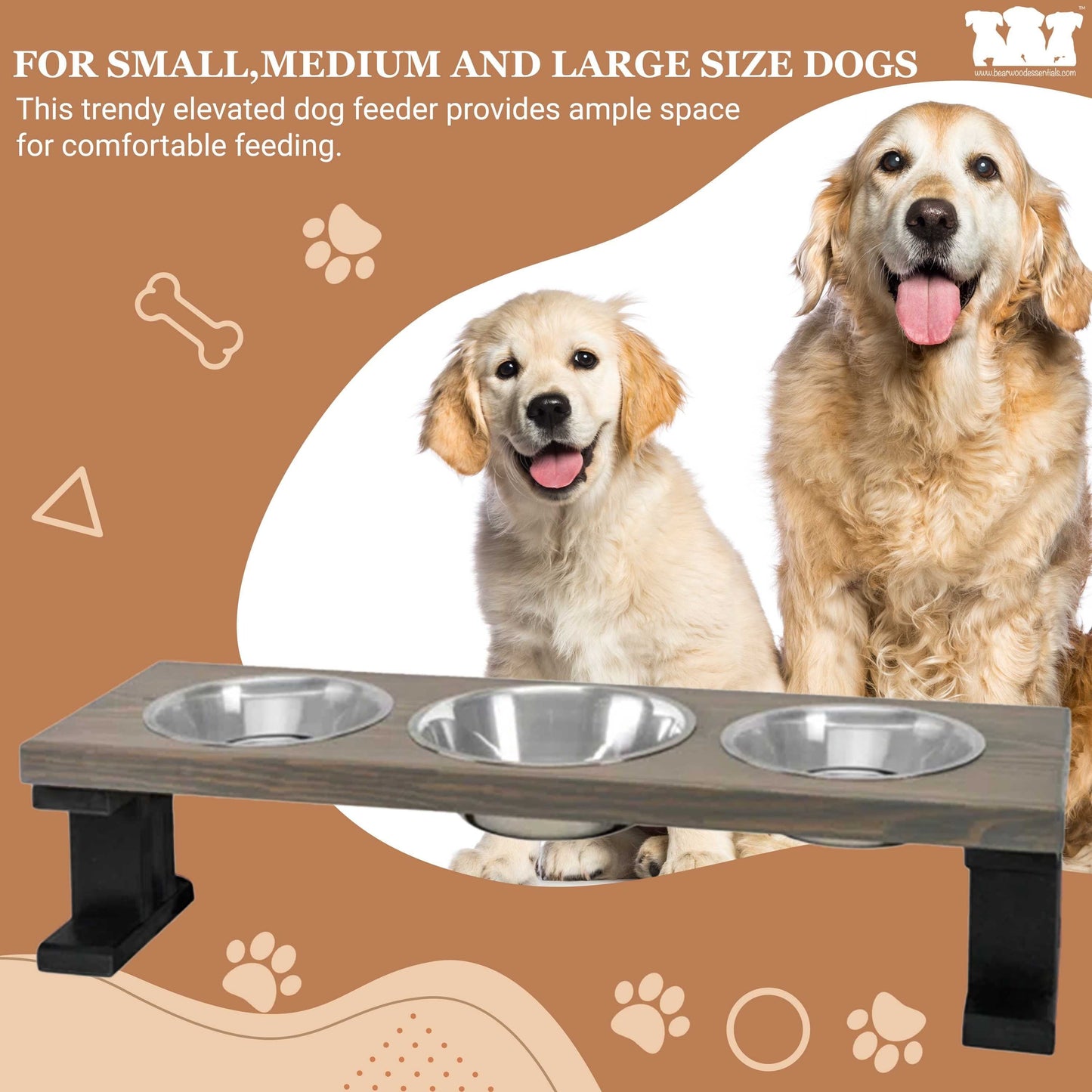 Farmhouse 3 Bowl Elevated Regular Feeder