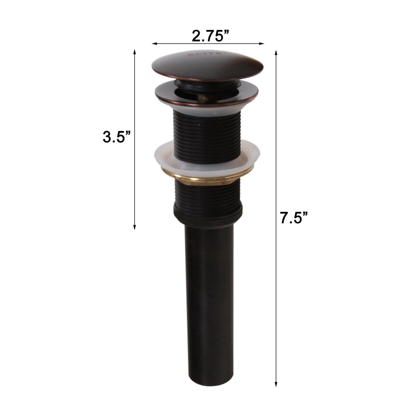 Robinet de lavabo à bec haut à simple levier en bronze huilé Elite et bonde à levier.