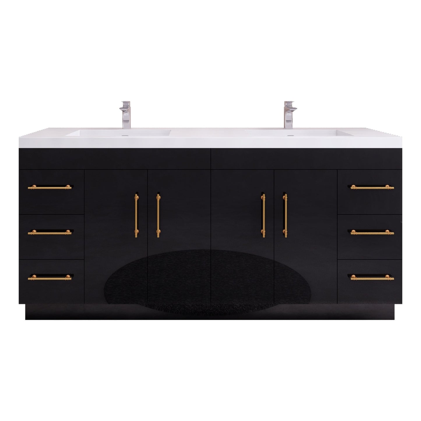 Meuble-lavabo Eliza de 183 cm (72 pouces) à poser avec double vasque
