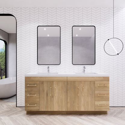 Meuble-lavabo Eliza de 183 cm (72 pouces) à poser avec double vasque