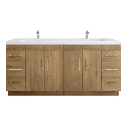 Meuble-lavabo Eliza de 183 cm (72 pouces) à poser avec double vasque