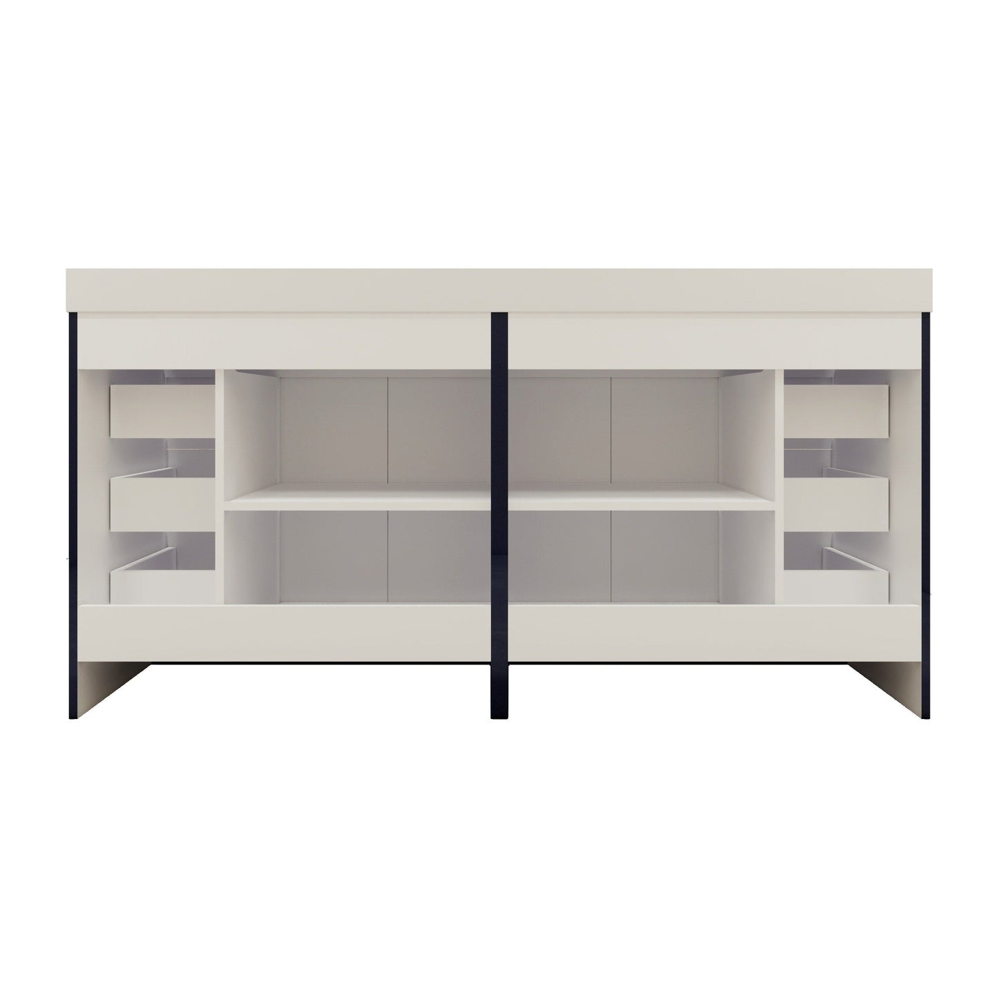Meuble-lavabo Eliza de 183 cm (72 pouces) à poser avec double vasque