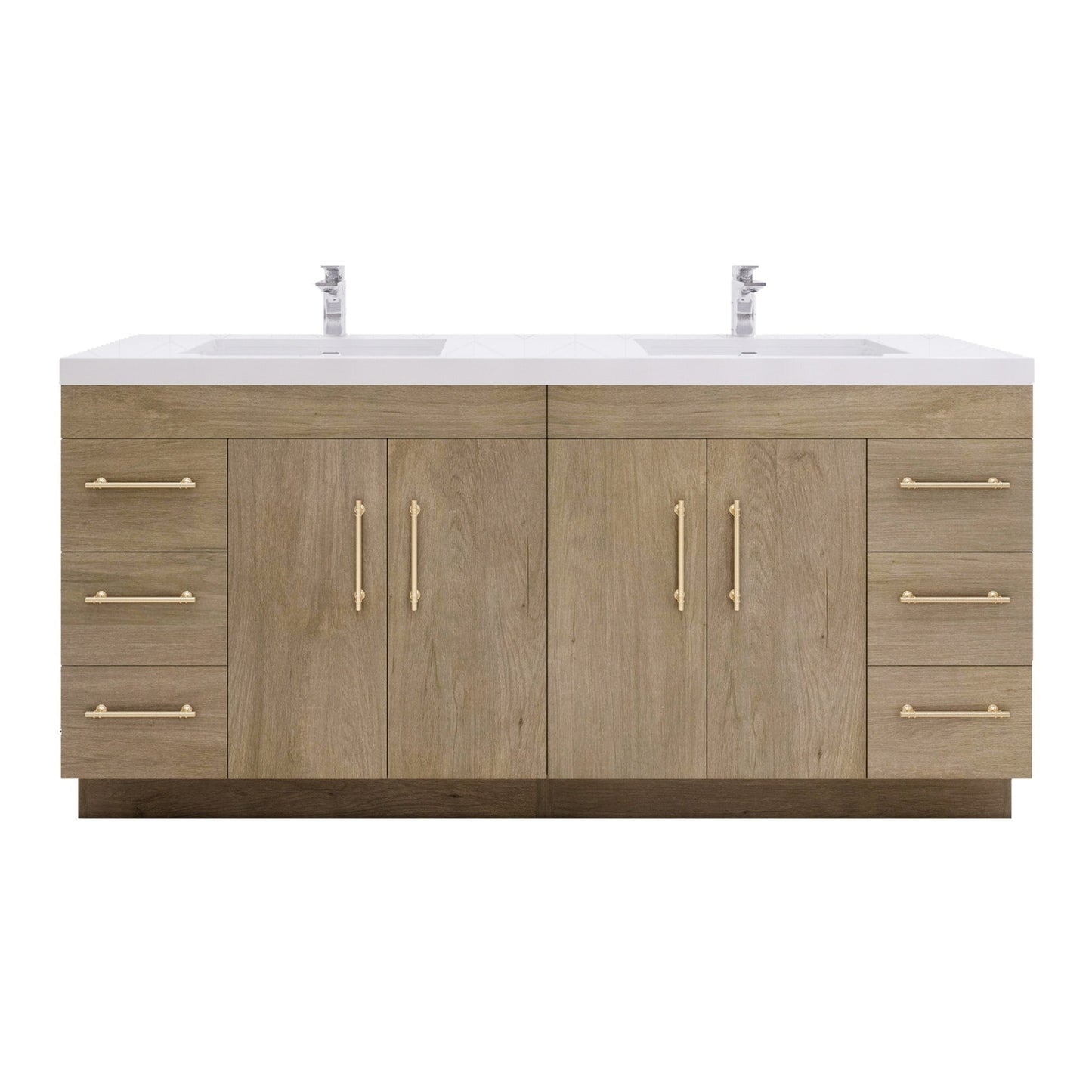 Meuble-lavabo Eliza de 183 cm (72 pouces) à poser avec double vasque