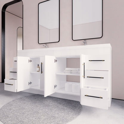 Meuble-lavabo Eliza de 183 cm (72 pouces) à poser avec double vasque