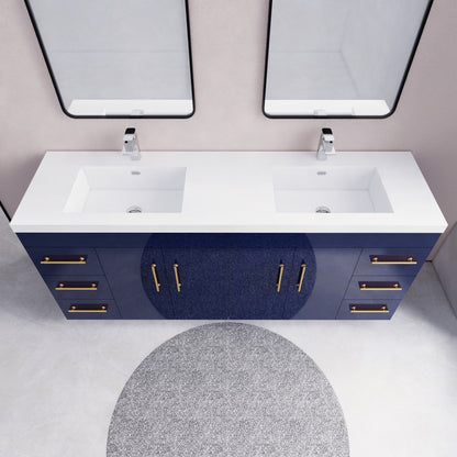 Meuble-lavabo Eliza de 183 cm (72 pouces) à poser avec double vasque