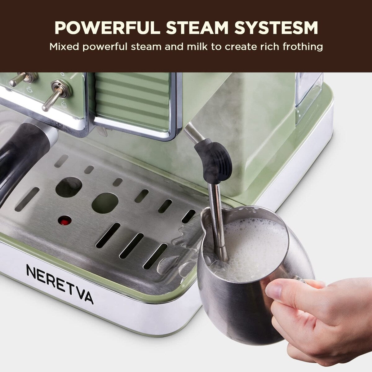 Machine à café expresso avec mousseur de lait et vapeur