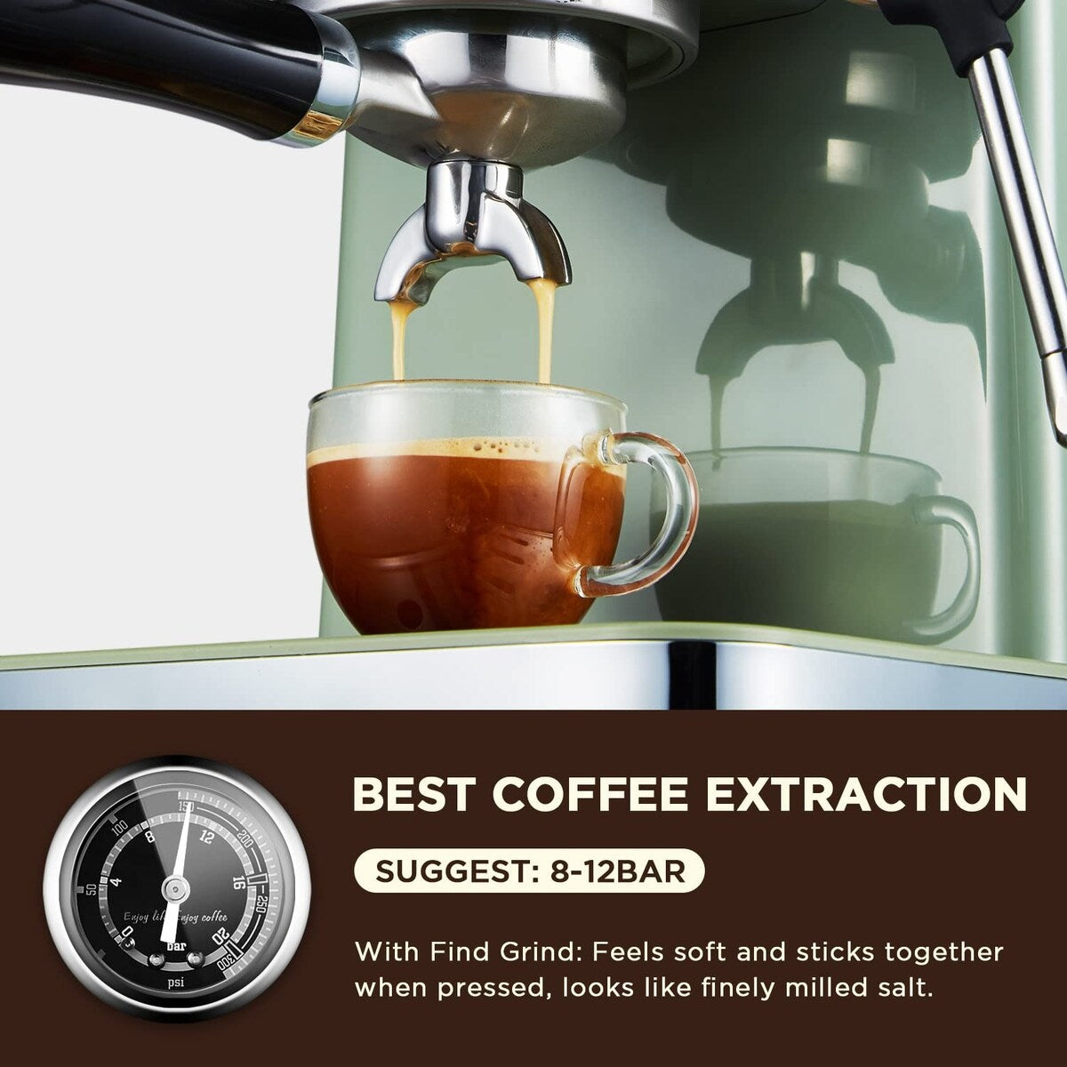 Machine à café expresso avec mousseur de lait et vapeur