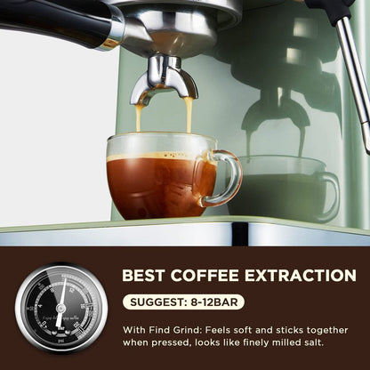 Machine à café expresso avec mousseur de lait et vapeur