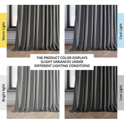 Exclusive Fabrics Extra Wide Heritage Plush Velvet Room Darkening Curtain (1 Panel)